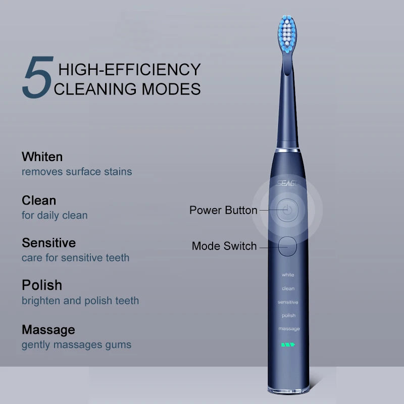 brosse à dents électrique sonique USB Rechargeable