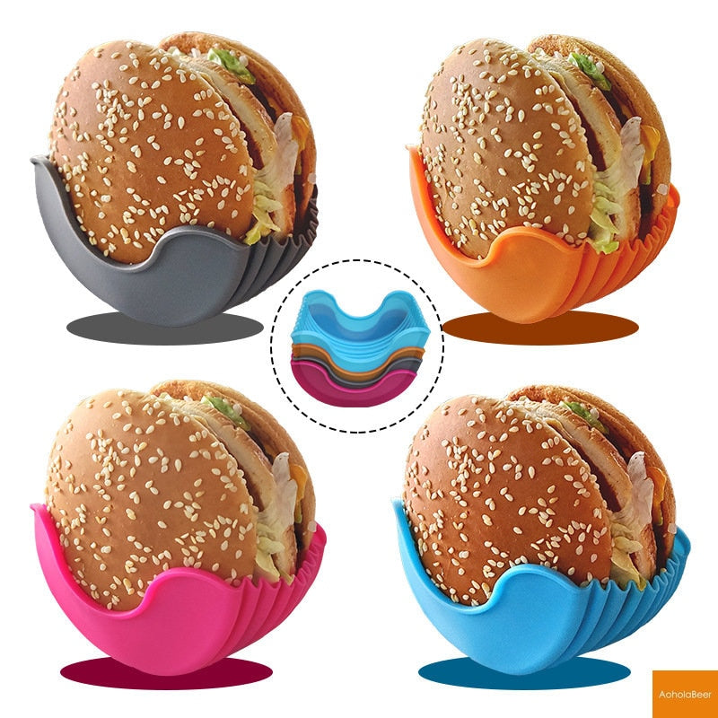 Silicone hamburger holder 