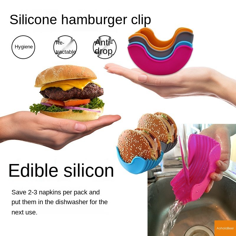 Silicone hamburger holder 
