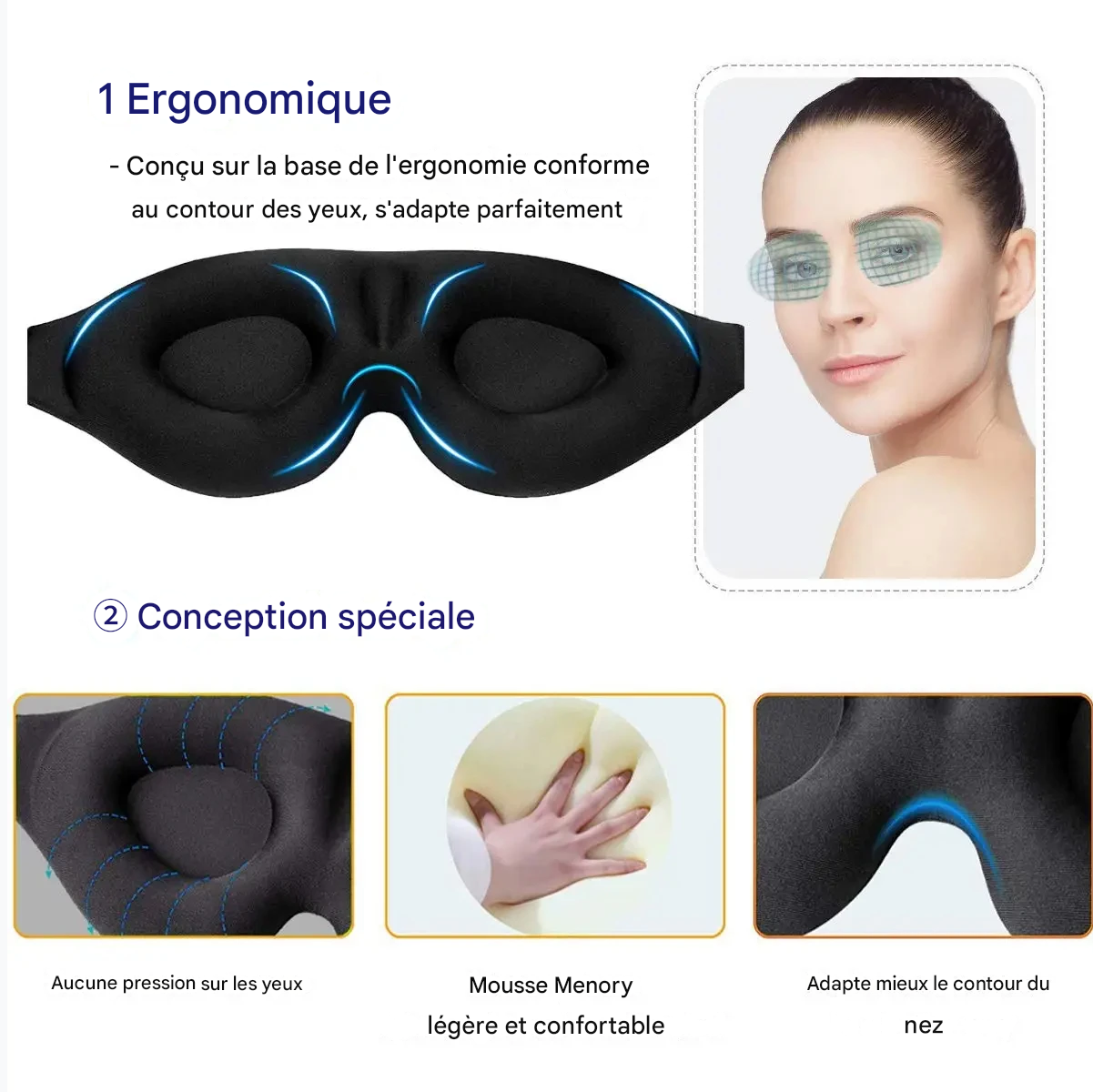 Masque de sommeil 3D