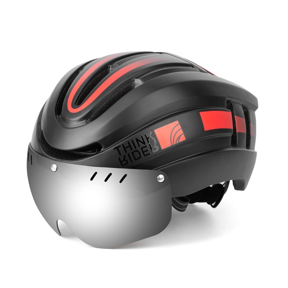 Integrated Visor LED Bike Helmet