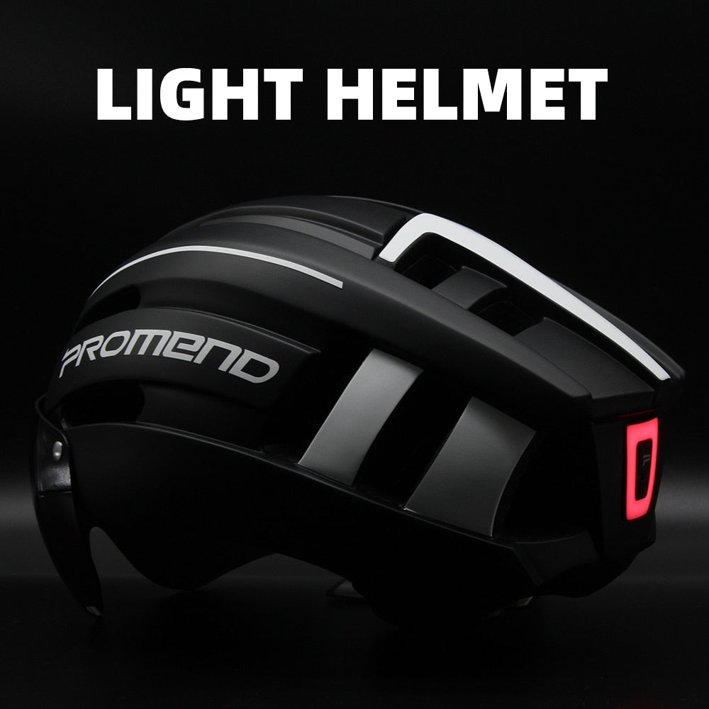 Integrated Visor LED Bike Helmet